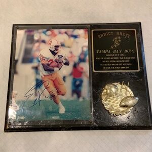 Vintage Tampa Bay Buccaneers Errict Rhett Auto NFL 15" x 12" Wall Plaque